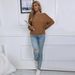 Voya Women's Clothing 2026 Spring/Summer European And American Loose Casual Sexy Backless Pullover Long-Sleeve Waffle Knit_ecoleips.com