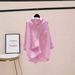Women's Clothing Printed Long Sleeved Shirt For Women Spring And Autumn Literary Loose Simple Mid Length Cardigan Shirt_ecoleips.com