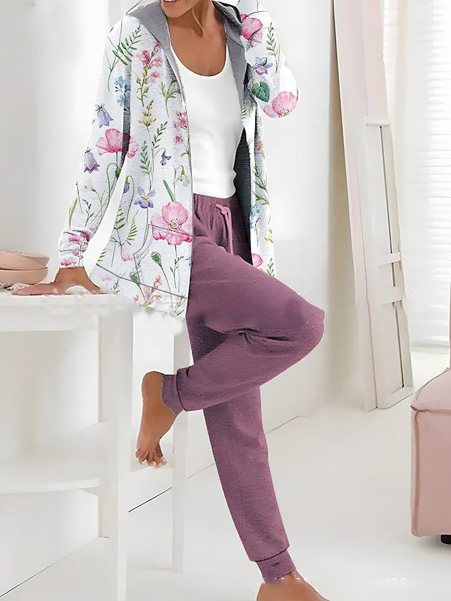 Women's Clothing Hooded Cardigan Tops And Trousers Two Piece Suits For Women In Summer New Trendy Casual Suits Mf008+Ml1_ecoleips.com