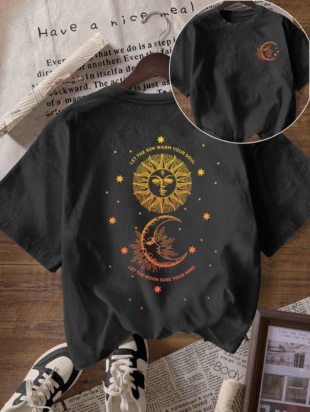 Women's Casual Round Neck Short Sleeve T-Shirt Multi-Color Style Simple Fashionable Sports Top Solid Printed Loose Fit_ecoleips.com