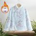 girl Fleece-Lined Thickened Winter National Small Jacket New Chinese Style Retro Women's Embroidered Button Cotton Coat_ecoleips.com