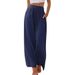 Women's Trendy Loose Casual Pants With Pockets Wide Leg Versatile Long Trousers Drawstring_ecoleips.com