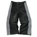 Women's Clothing Retro Street Striped Jeans Casual Wide Leg Pants Gothic Straight Leg Mopping Pants_ecoleips.com