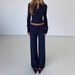 Women's Knitted Cardigan Set Early Spring Fashion Slim Fit Long Sleeve Low Waisted Trousers Sweater Ensemble_ecoleips.com