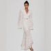 Women's Clothing French Retro Exquisite Heavy Crochet Lace V Neck Bell Sleeve Top + Skirt Two Piece Set_ecoleips.com
