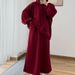 Women’s Clothing Spring New Long Sleeve Fashion Casual Hooded Loose Sweater Two piece Set_ecoleips.com