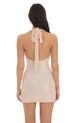 2026 European And American Women's Clothing Neck Sequined Dress Fashion Versatile Short Skirt_ecoleips.com