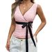 DiYun European And American Y2K Hot Girl Style Lace V-Neck Tie-Up Camisole Women's Clothing 2025 Fall/Winter_ecoleips.com