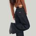 Women's Dark Blue High-Waisted Wide Leg Jeans Relaxed Loose Fitting Straight Leg Floor Length Pants For All Seasons_ecoleips.com