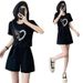 Women's Casual Sports Suit Summer 2025 New Trendy Short-Sleeve Shorts Running Outfit Two-Piece Set For Petite Women_ecoleips.com