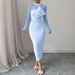 Elegant Patchwork Slit Dress – Slim Fit Sexy Waist Party Evening Gown For Women_ecoleips.com