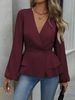 Women's Slim Fit Waist Cinching French Lace Blouse Casual Elegant Fashion Office Lady Street Style Spring Autumn New Style_ecoleips.com