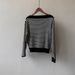 Yanshuang Korean Style Striped Elegant Off-Shoulder Knitted Sweater For Women Autumn High-End Loose Slimming Base Shirt_ecoleips.com