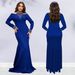 Fashion Women's Clothing Elegant Slim Fit Arm Wrapped Hot Diamond Solid Color Dress_ecoleips.com