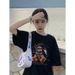 Cartoon Bear Girl T-shirt Spring New 2026 Summer Short-sleeved Small Design Sense Niche White Top_ecoleips.com