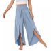 Spring And Summer New Style Fashionable And Versatile Slimming High Waisted High Cut Trousers European And American Loose Casual Yoga_ecoleips.com