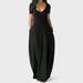 Women's Clothing Autumn Ladies Long Sleeved Long Skirt Knitted Casual Slim Swing Pleated Dress_ecoleips.com
