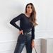 Autumn Casual Long-Sleeved Solid Color Slimming Pullover T-Shirt Top For Women_ecoleips.com