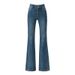 Xinge Elastic Pear Shaped Body Slimming Pants For Women Spring New High Waist Double Breasted Micro Pull Jeans_ecoleips.com