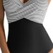 Aria Basics New European And American Style Cross-border Foreign Trade One-piece Multi-color Printed Tight-fitting Tie-up Swimsuit_ecoleips.com