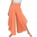 Aria Basics Cross-border European And American Solid Color Elegant Commuting Slightly Flared High-Waisted Loose_ecoleips.com