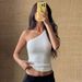 Women's Off-Shoulder Backless Slim Fit Tank Top Solid Color European American Style Spring/Summer Fashion Streetwear Short Top_ecoleips.com