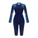 Women's Clothing One Piece Long Sleeved Surfing Suit New Boxer Shorts Diving Suit Conservative Large Size Swimsuit_ecoleips.com