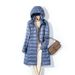 Lightweight Detachable Hood Down Coat For Women, Slim Fit Long Puffer Jacket With Warmth, Fashionable Winter Outerwear For Plus Size_ecoleips.com