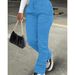 Women's Clothing Women's Solid Color Pants With Slanted Pockets And Drawstring Front Casual Loose Fit Spring/Summer Bottoms_ecoleips.com