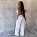 Women's Clothing Women's Sexy Halter Neck Two Piece Set Low Backless Tie Solid Color Mesh Style Clothing For Formal & Casual For Women_ecoleips.com