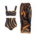European American Style Women's Bikini Swimsuit Vacation Beach Hot Spring French Retro_ecoleips.com