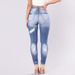 Women's Clothing Denim Ripped Denim Jeans_ecoleips.com