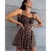French Style Retro Tie up Suspender Dress Alluring Sexy Waist Cinching Slimming Perfect for Vacation Women's Clothing Wholesale_ecoleips.com