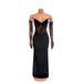 Sexy Slim Bodycon Dress For Banquets Heavy Duty Fishbone Long Lace Velvet American Style Women's Clothing_ecoleips.com