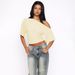 's Best-selling Fashion Women's Loose-fitting Off-shoulder Ruched Sexy T-shirt, Pure And Casual, Waist-revealing_ecoleips.com
