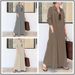 Wind Cotton And Linen Solid Color Flannel Collar Long Sleeve Shirt With Pockets Simple, Loose-Fitting Casual Long Dres_ecoleips.com