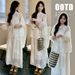 Autumn New Korean Style With Camisole And Cardigan Thin Jacket 2-Piece Set Maternity Dress_ecoleips.com