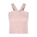 Dongdaemun Women's Pink Knitted Camisole Sleeveless Slim Fit Summer Top Pure Alluring Design for Inner Or Outer Wear_ecoleips.com