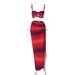 European And American Women's Clothing 2025 Summer Fashion Sexy Strapss Slim-Fit Side-Slit Skirt Set For Women_ecoleips.com