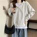 Foreign Trade Hooded Sweatshirt For Women, Spring And Autumn Thin Loose Slimming Patchwork Real Shot Two-Piece Top_ecoleips.com