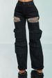 Women's Clothing Hollow Diamond Overalls Multi Pocket Stretch Jeans For Women_ecoleips.com