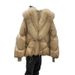 girl 23776 Daai Mei Yiyuan 2024 Winter New Korean Style Large Fur Collar Loose Thickened Warm Fashion Cotton Jacket For Women_ecoleips.com