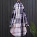Plaid Shirt Women's Long-Sleeved Shirt Retro Coat Loose All-Matching Slimming Color Shirt Cardigan Fashion_ecoleips.com