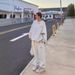 American Style Trendy Gray Sweatshirt Set For Women, Spring, Autumn, Winter, Thin Loose Lazy Casual Jogger Pants_ecoleips.com