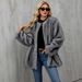 Women's Faux Fur Coat Winter Warm Fluffy Cardigan Jacket Oversized Outerwear For Casual & Office_ecoleips.com