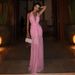 Women's Summer Fashion Low Cut V Neck Halter Patchwork Dress Sweet Temperament Casual Clothing_ecoleips.com
