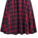 K High-waisted Plaid Full-skirt Fashion Women's Plaid Elastic Waist A-line Skirt_ecoleips.com
