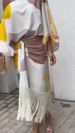 K New Printed Lantern Sleeves Loose Top With Tassel Hem Skirt, Two Pieces_ecoleips.com