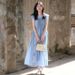 Summer New Korean Fashion Embroidered Small Flutter Sleeve Maternity Dress_ecoleips.com
