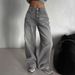 Aria Basics Casual Straight-leg 2025 Retro Jeans For Women, Loose Fit, Spring And Autumn, Long Drape, High-waisted, Fashionable,_ecoleips.com